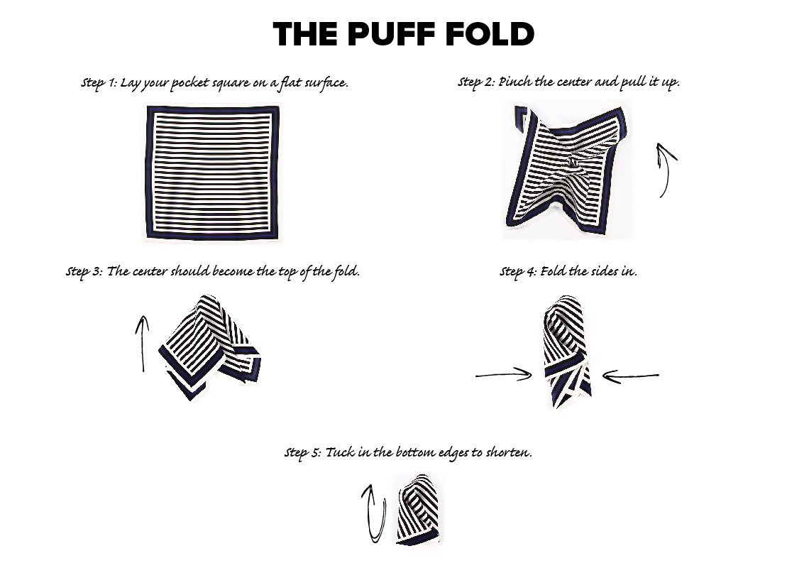 puff fold pocket square