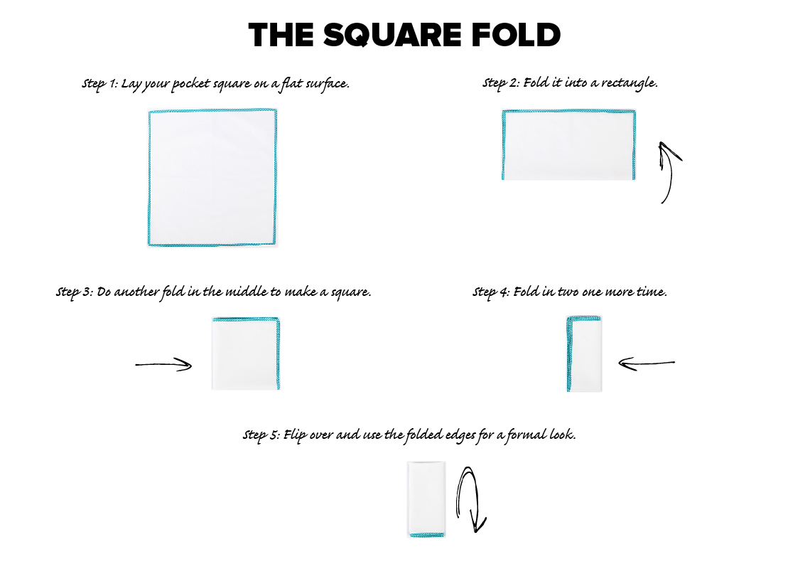 square fold pocket square