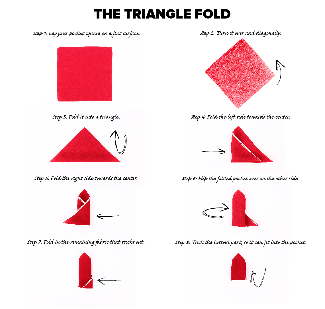 triangle fold pocket square